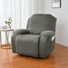 Goory Elastic Couch Cover Recliner Armchair Cover Plain Stretch Slipcover Solid Color Sofa Covers Furniture Protector Gray 1 Seat