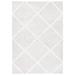 SAFAVIEH Tahoe Elwyn Trellis Shag Area Rug 5 x 7 Silver/White