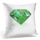 ECCOT Black Diamond Green Round Cut Emerald White Gem Pillowcase Pillow Cover Cushion Case 16x16 inch