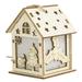 Christmas DIY Wooden House Random Color with Rope Christmas Tree Hanging Decoration