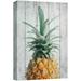 wall26 Canvas Print Wall Art Retro Wood Panel Vibrant Pineapple Fruit Cooking Realism Digital Art Modern Art Decorative Bohemian Chic Kitchen/Food Rustic for Living Room Bedroom Office - 32 x4