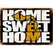 10 x 14 METAL SIGN - Home Sweet Home Michigan Black Gold - Vintage Rusty Look