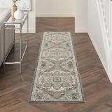 Nourison Parisa French Country Grey Sage 2 3 x 10 Area Rug Plush Bedroom Kitchen Living Room (10 Runner)