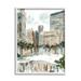 Stupell Industries Cozy City Pond Trees Reflection Wintery Cityscape 16 x 20 Design by Melissa Wang