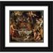 Gerard Seghers 16x15 Black Ornate Wood Framed Double Matted Museum Art Print Titled - Feast of the Gods in a Cave Near the Sea Shore