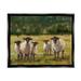 Stupell Industries Flock of Sheep Family Painting Jet Black Framed Floating Canvas Wall Art 16x20 by Ethan Harper