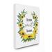 Stupell Industries Charming Home Sweet Home Sign Sunflower Wreath Canvas Wall Art Design by Lettered and Lined 36 x 48
