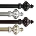 1 Dia Adjustable 48 -84 Curtain Rod with Gerald Finials - Light Gold (100-10-483)