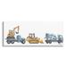 Stupell Industries Construction Vehicles Bulldozer Trucks Driving Illustration Graphic Art Gallery Wrapped Canvas Print Wall Art Design by Dishique