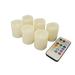 EcoGecko Set of 6 Indoor/Outdoor Remote Controlled Color Changing Votive Candles-Batteries Included
