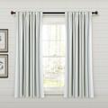 Lush Decor Farmhouse Stripe Window Curtain Panels - Black - 42 x 84