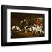 Henry Bernard Chalon 14x12 Black Modern Framed Museum Art Print Titled - Earl of Darlington s Kennel (1813)