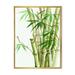 Detail of Dark Green Bamboo and Leaves II 12 in x 20 in Framed Painting Canvas Art Print by Designart