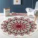 [BRAND Clearance1]Boho round Rugs Throw Rug Soft Floor Carpet Bathroom Rug Kitchen Living Room Bedroom Mat Tassels Rug round Area Rug