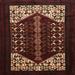 Ahgly Company Indoor Square Traditional Brown Persian Area Rugs 7 Square