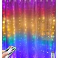 NOGIS Rainbow Curtain Light 280Leds 8 Modes USB Plug-in Twinkle Fairy LED Copper Wire String Lights for Indoor Outdoor DIY Party Garden Home Festival Holiday Decorations