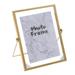 Modern Glass Photo Frame Metal Geometric Picture Frame Metal Floating Glass Artwork Picture Frame for Photos Plant Tabletop Display - 7 inch