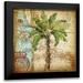 Tre Sorelle Studios 20x20 Black Modern Framed Museum Art Print Titled - Antique Nautical Palms I