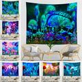 Yipa Wall Hanging Tapestry Psychedelic Mushroom Tapestry Wall Psychedelic Tapestry for Living Room Bedroom Decoration Tapestry Mattress Blanket