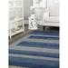 2 ft. 6 in. x 10 ft. Hand Knotted Gabbeh Wool Contemporary Runner Rug Light Blue