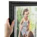 ArtToFrames 13x17 inch Black Engraved Edges Picture Frame Black Wood Poster Frame (4055)