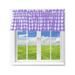 Cotton Gingham Checkered Window Valance 58 Wide Lavender