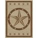 Mayberry Rug HS3681 5X8 5 ft. 3 in. x 7 ft. 3 in. Hearthside Western Star Area Rug Beige