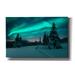 Epic Graffiti Northern Lights In Winter Forest 4 by Epic Portfolio Giclee Canvas Wall Art 40 x26