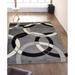 5 x 7 ft. Discount World Modern Jersey Collection Geometric Stylish Stain Resistant Floor Rug - Gray & Black