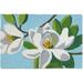 Homefires Rugs 1.6 x 2.5 Magnolia Time White and Blue Rectangular Area Throw Rug