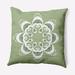Simply Daisy 20 in x 20 in French Country Green Medallion Polyester Throw Pillow