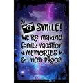 Galaxy Inspirational Wall Art Flat Canvas Wall Art Print Smile were making family vacation memories funny travel photo Wall Sign Decor Funny Gift 12 x 16 inch