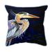 Betsy Drake ZP1353 22 x 22 in. Palette Blue Heron Zippered Pillow - Extra Large