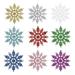 4 inch Pack of 24 Glitter Snowflake Plastic Christmas Decorative Accent Ornaments 24 Count