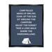 Stupell Industries Camp Rules Text Sign Enjoy Camping Tent Motif Jet Black Framed Floating Canvas Wall Art 24x30 by Lil Rue