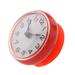 Silicone Waterproof Kitchen Bathroom Bath Shower Wall Clock Round Decorative Clock with Suction Cup