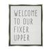 Stupell Industries Fixer Upper Home Welcome Sign Casual Typography Graphic Art Luster Gray Floating Framed Canvas Print Wall Art Design by Lux + Me Designs