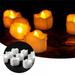 12 Pcs Unscented LED Tea Light Candles Battery Operated with Timer 6 Hours Burn Time White/Warm White/Yellow