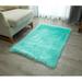 Nanshing Angel Sheepskin Faux Fur Shaggy Accent Rug Mint 30 x 46