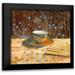 Evelia Designs 20x20 Black Modern Framed Museum Art Print Titled - Japanese Tea Cup II