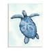 Stupell Industries Swimming Blue Sea Turtle Patterned Tentacles Shell Graphic Art Unframed Art Print Wall Art Design by Darlene Seale