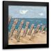 Reynolds Jade 15x15 Black Modern Framed Museum Art Print Titled - Beach Scene Triptych II