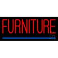 Furniture LED Neon Sign 6 Tall x 15 Wide - inches Black Square Cut Acrylic Backing with Dimmer - Premium built indoor Sign for Storefront Store interior Exhibition Decor.