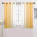 Goory Sheer Curtains Voile Grommet Ombre Semi Sheer Curtains for Bedroom Living Room 1 Curtain Panel 52 x 63 Inches Long Yellow Gradient
