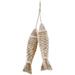 Wooden Fish Decor Hanging Wood Fish Decorations for Wall Rustic Nautical Fish Decor Beach Theme Home Decoration Fish Sculpture Home Decor for Bathroom Bedroom Lake House Decoration (L)