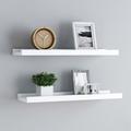 Picture Frame Ledge Shelves 2 pcs White 15.7 x3.5 x1.2 MDF