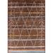 Ahgly Company Indoor Rectangle Mid-Century Modern Red Brown Oriental Area Rugs 8 x 12