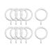 Curtain Clips Rings Strong Metal Drapery Shower Curtain Ring Rustproof 1.1 Interior Diameter 10 Pack White