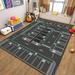 Kids Play Mat Rug Carpet Educational Playmat with Non-Slip Design City Map Traffic Game Traffic Educational Area Rug for Children Kids Bedroom Playroom - 3 Large Size to Choose