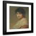 Ludwig Knaus 20x24 Black Modern Framed Museum Art Print Titled - Lost in Thought (1884)